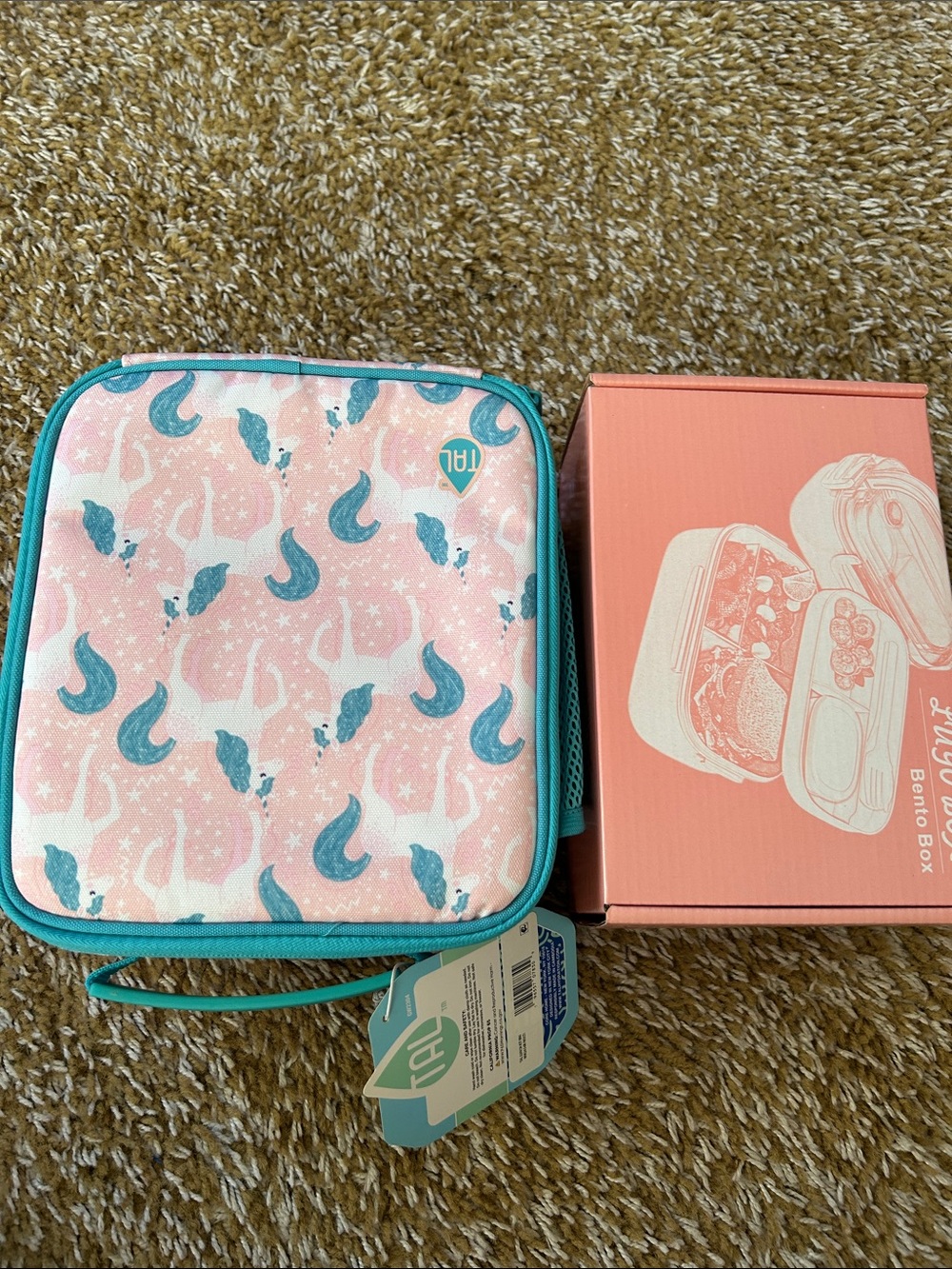 Mermaid-Themed Kids Lunch Bag in Pink and Blue - Tal Brand
